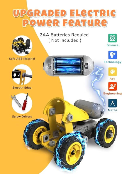 STEM Toys for 5-8 Year Old Boys, 10-in-1 Electric Toy Building Blocks for Kids - Image 3