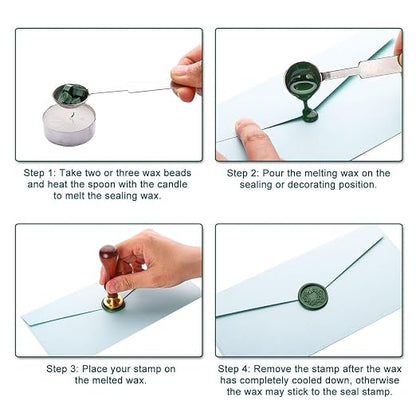 Yoption 360Pcs Olive Green Sealing Wax Beads, Hexagon Wax Seal Beads - Image 5