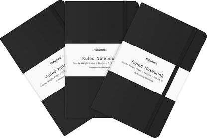 Huhuhero Lined Notebook Journal, 120Gsm Thick Paper College Ruled Journal by Huhuhero