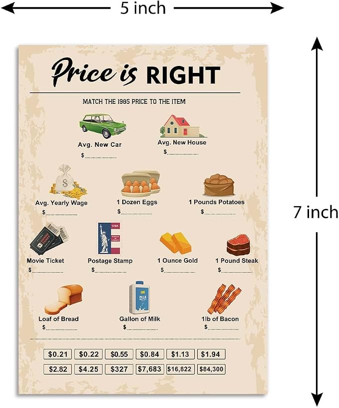 40th Birthday Party Games, Price is Right Games, Birthday Party Supplies - Image 2