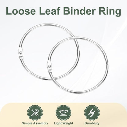 PATIKIL 2.5" x 2.8" Loose Leaf Binder Rings - Image 3