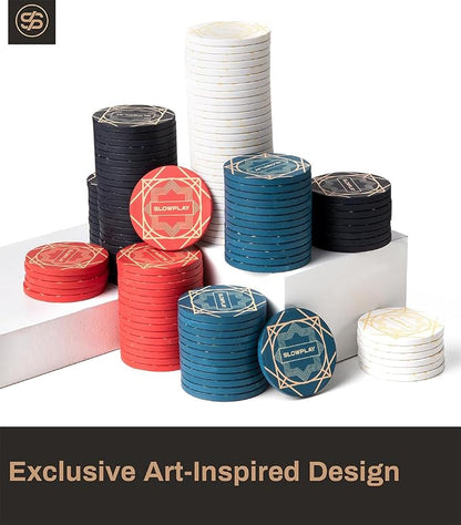 SLOWPLAY Nash Ceramic Poker Chips in Bulk, Casino Grade Ceramic 10-Gram Poker - Image 2