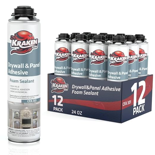 KRAKEN BOND Drywall & Panel Adhesive Foam by KRAKENBOND