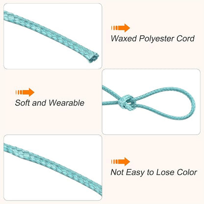 MECCANIXITY Waxed Cord 1.5mm Waxed Polyester Cord 175 Yard Wax String - Image 3