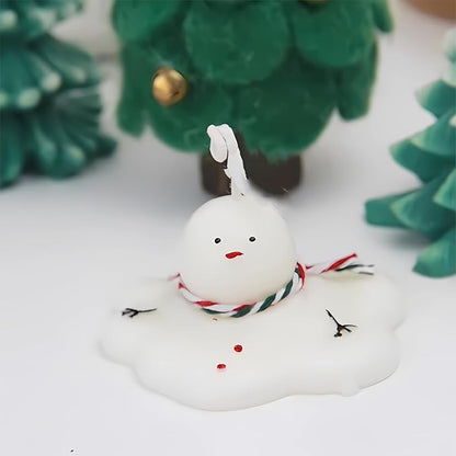 Silicone Molds Candle Cute Melting Snowman Resin Candle Molds - Image 2