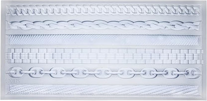 FUNSHOWCASE Chains Mold for Polyclay Air Dry Clay Plaster, 6 Trimmings #4719 - Image 3