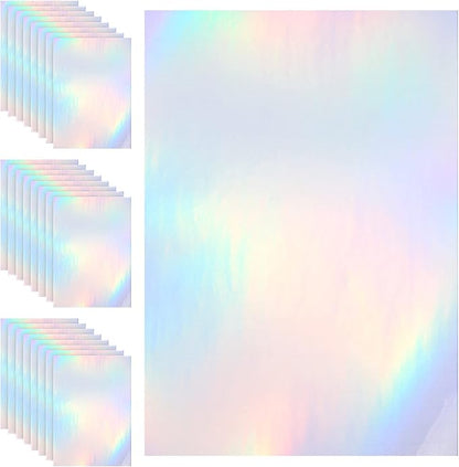 Outus 24 Sheets Holographic Sticker Paper Holographic Laminate Sheets by Outus