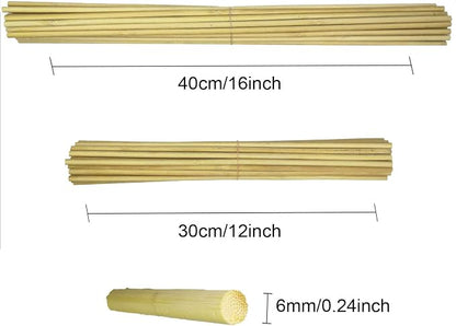 12 Inch Long and 16 Inch Long Natural Blank Round Unfinished Bamboo Dowel Rods - Image 2