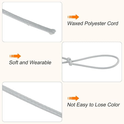 MECCANIXITY Waxed Cord 2mm Waxed Polyester Cord 98 Yard Wax String - Image 3