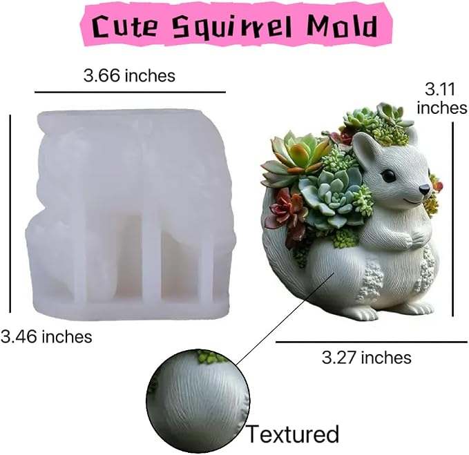 Animal Resin Molds Silicone 3D Cute Epoxy Resin Plaster Candle Holder Wax Molds - Image 2