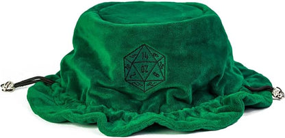Large Dice Bags D&D with Pockets Green Storage Bag D20 Logo - Image 5