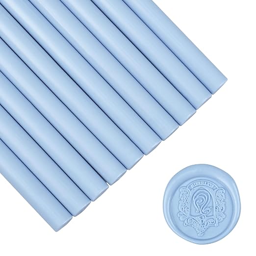 Glue Gun Sealing Wax Sticks for Wax Seal Stamp -Dusty Blue, Cards Envelopes by Showin
