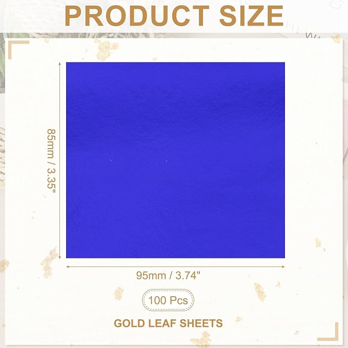 PATIKIL Gold Leaf Sheets for Art 3.7" x 3.4" - Image 2
