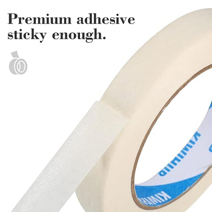 Beige White Painters Tape, 1 inch x 60 Yards - Image 2
