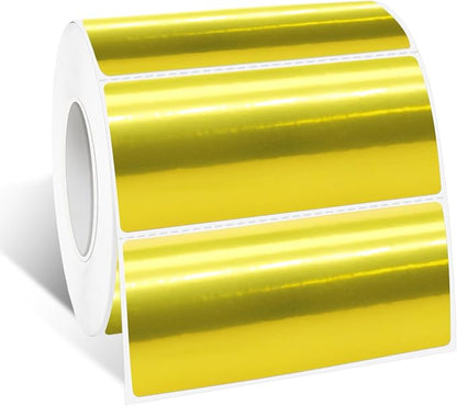 1" x 2" Gold Thermal Label Stickers, Waterproof Thermal Printer Sticker Labels by Yeachlaing
