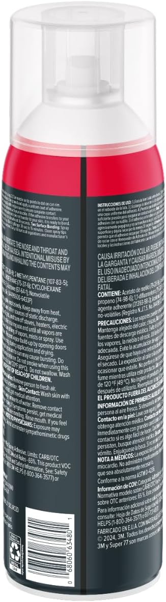 3M Super 77 Multi-Surface Spray Adhesive, 14.1 oz., Low VOC, Quick Bond - Image 5