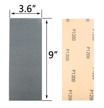 30Pcs 9 x 3.6 Inchs 1200 Grit Wet and Dry Handmade Universal Sanding Sheets - Image 2