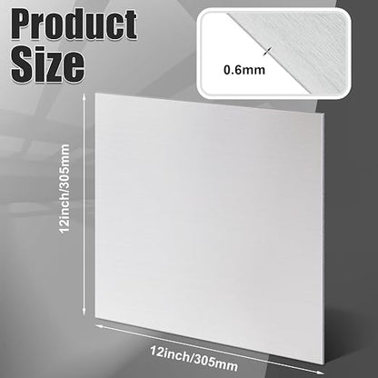1 Pcs 430 Stainless Steel Sheet Metal 12 x 12 Inches 24GA Metal Plates Panel #4 - Image 2