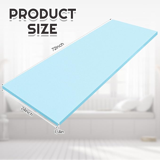Amylove Polyurethane Foam 24" x 72" High Density Cushion Upholstery Foam Sheet - Image 2