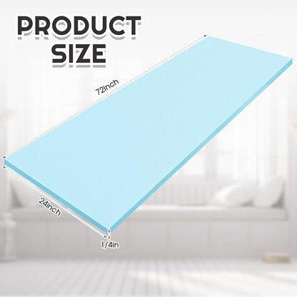 Amylove Polyurethane Foam 24" x 72" High Density Cushion Upholstery Foam Sheet - Image 2