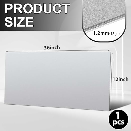 Hicarer 1 Pcs Mild Steel Sheet Cold Rolled 18 Gauge Metal Plate Weldable Metal - Image 2