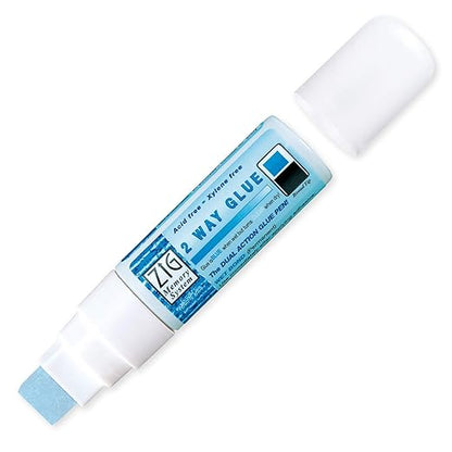 Zig Kuretake 2 Way Glue Stick Pen, Board Tip, 15mm Tip, AP-Certified, Made in by Kuretake