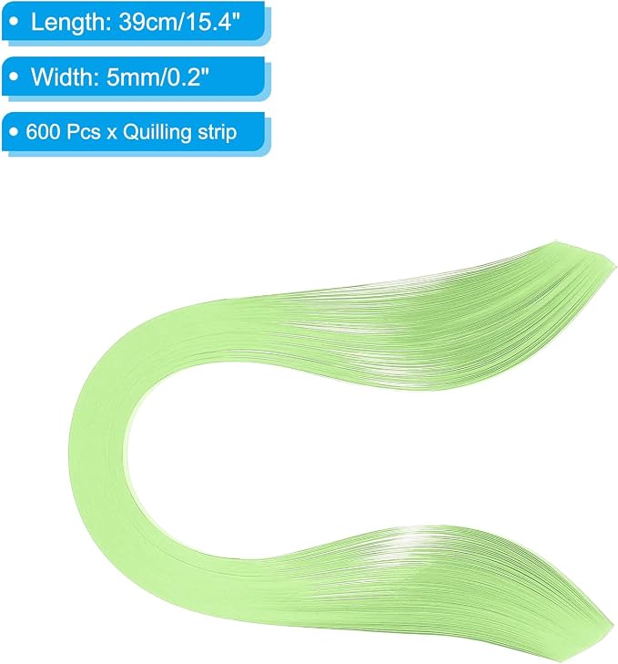 PATIKIL Quilling Strips Paper 600pcs 5mm 39cm Origami Paper Quilling Kits - Image 2
