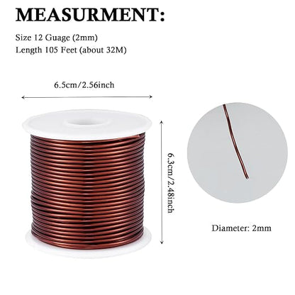 12 Gauge Brown Aluminum Craft Wire - Image 3