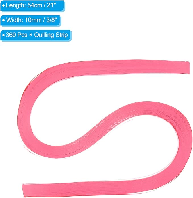 PATIKIL 360pcs Quilling Paper Strips Paper Flowers Quilling Kits 3/8" Origami - Image 2