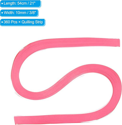 PATIKIL 360pcs Quilling Paper Strips Paper Flowers Quilling Kits 3/8" Origami - Image 2