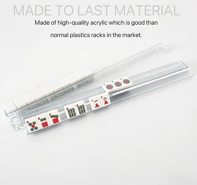 Mahjong All-in-One Tile Rack & Pusher, Enhanced Mah Jongg Tile Holders Set of - Image 3