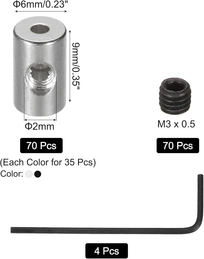 MECCANIXITY 70 Pcs Metal Locking Pin Backs, Locking Pin Keepers Clasp 9mm - Image 2