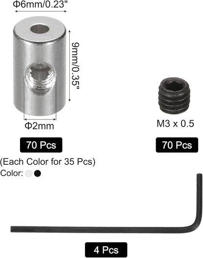 MECCANIXITY 70 Pcs Metal Locking Pin Backs, Locking Pin Keepers Clasp 9mm - Image 2