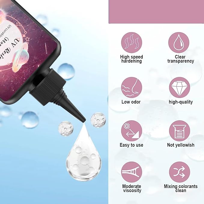 YV-cozx UV Resin Jewelry Making Kit, Crystal Clear Resin - Image 3