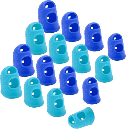 Wisdompro 16 Pcs Finger Tips, 4 Sizes Silicone Thimble Fingertip Grips Thumb by Wisdompro