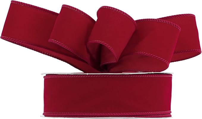 MEEDEE 1.5 Inch Velvet Wired Ribbon - Image 7