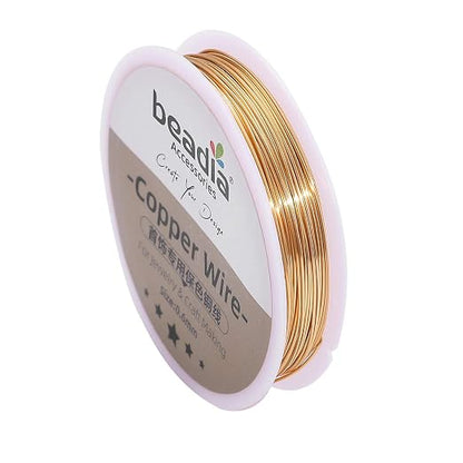 KC Gold Copper Wire 0.6mm Bead Cord by Beadia
