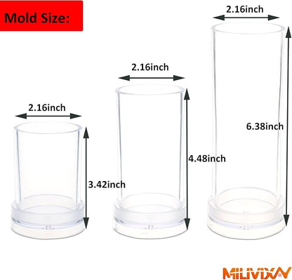 MILIVIXAY 3PCS Pillar Candle Molds - Image 2