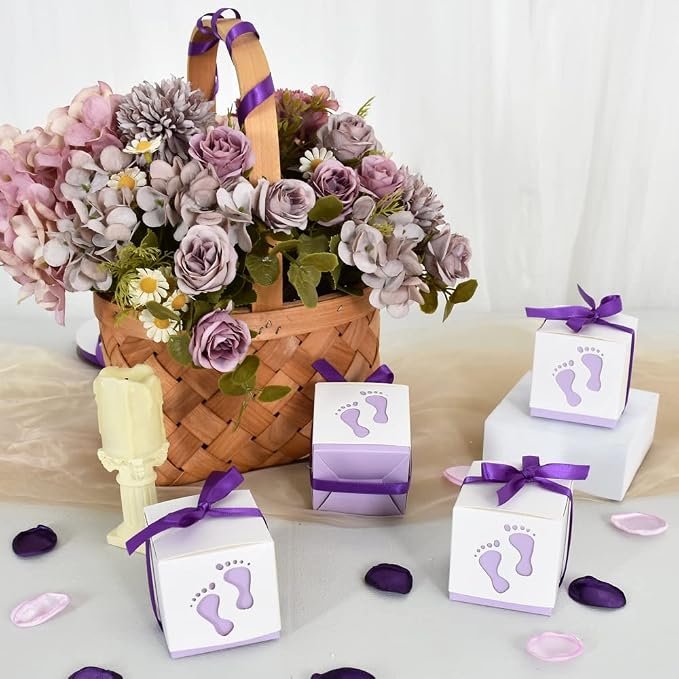 TONIFUL 3/8 Inch x 100yds Purple Satin Ribbon Thin Solid Fabric Ribbons Roll - Image 3
