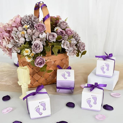 TONIFUL 3/8 Inch x 100yds Purple Satin Ribbon Thin Solid Fabric Ribbons Roll - Image 3