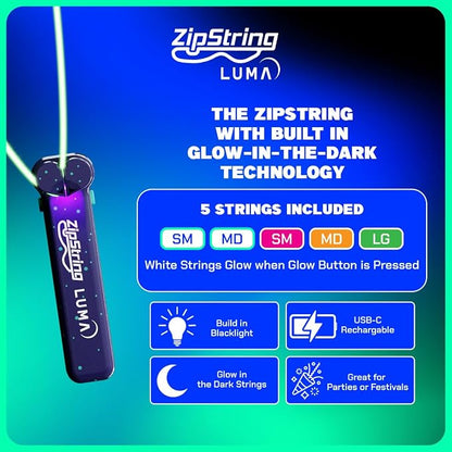 ZipString Luma - The Patented Glow-in-The-Dark Toy That Flies a Loop of String - Image 2