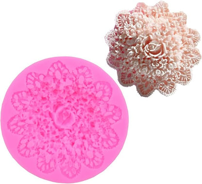 Lace Flower Silicone Mold for Candle, Cake Decorating, Ploymer Clay - Image 5