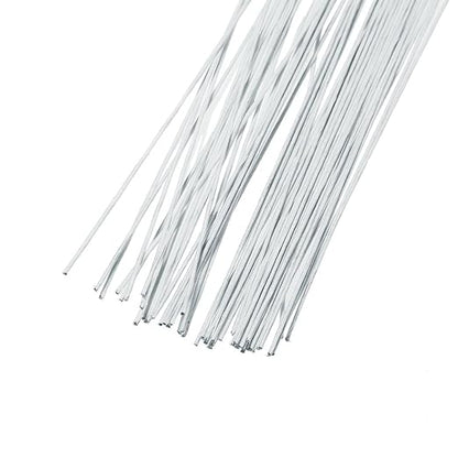 DECORA 20 Gauge White Floral Stem Wire 16 inch, 50/Package - Image 2