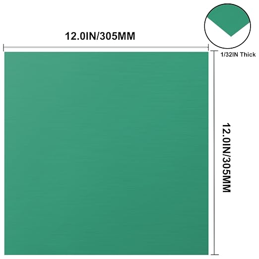 Anodized Aluminum Sheet Metal 12 x 12 x 1/32 Inch Green Anodized Aluminum Metal - Image 3