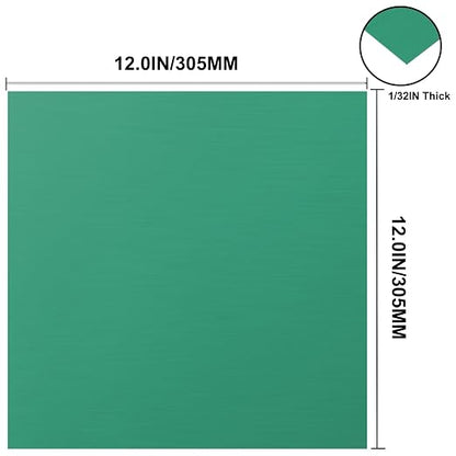 Anodized Aluminum Sheet Metal 12 x 12 x 1/32 Inch Green Anodized Aluminum Metal - Image 3