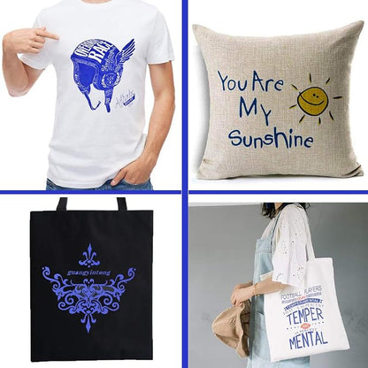 Guangyintong Heat Transfer Vinyl Blue HTV Rolls, Matte Surface HTV - Image 2