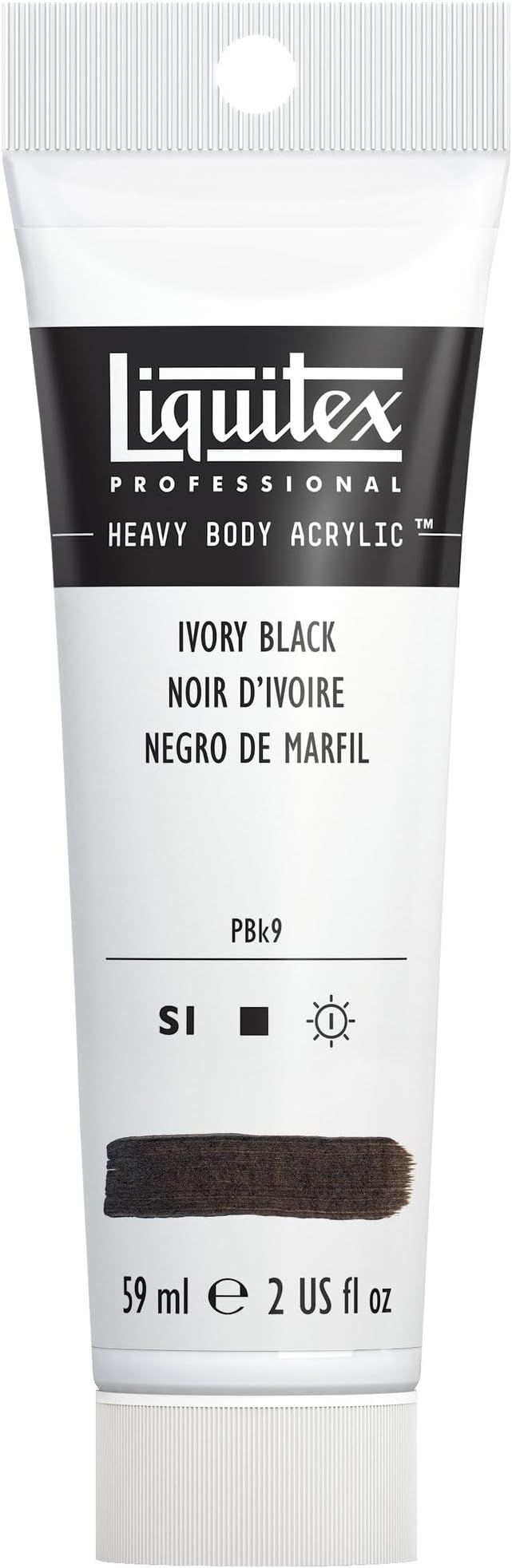 Liquitex Professional Heavy Body Acrylic Paint, 2-oz Tube, Ivory Black by Liquitex