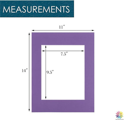Mat Board Center, 11x14 for 8x10 Purple Color Mats - Image 2
