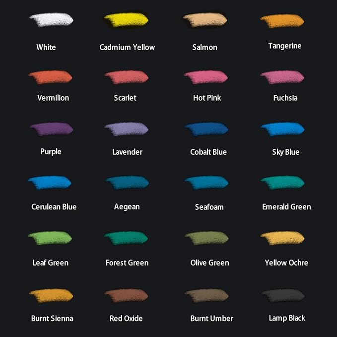 Mont Marte Soft Pastels in Tin Box Signature 24pc, 24 Assorted Colors, Vibrant - Image 3