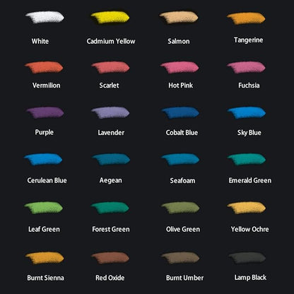Mont Marte Soft Pastels in Tin Box Signature 24pc, 24 Assorted Colors, Vibrant - Image 3